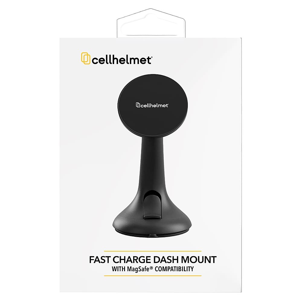 Front. Cellhelmet - 15W Car Dash Mount with Fast Wireless Charging Pad and Magnetic Alignment Technology - Black.
