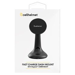Cellhelmet - 15W Car Dash Mount with Fast Wireless Charging Pad and Magnetic Alignment Technology - Black - Front_Zoom