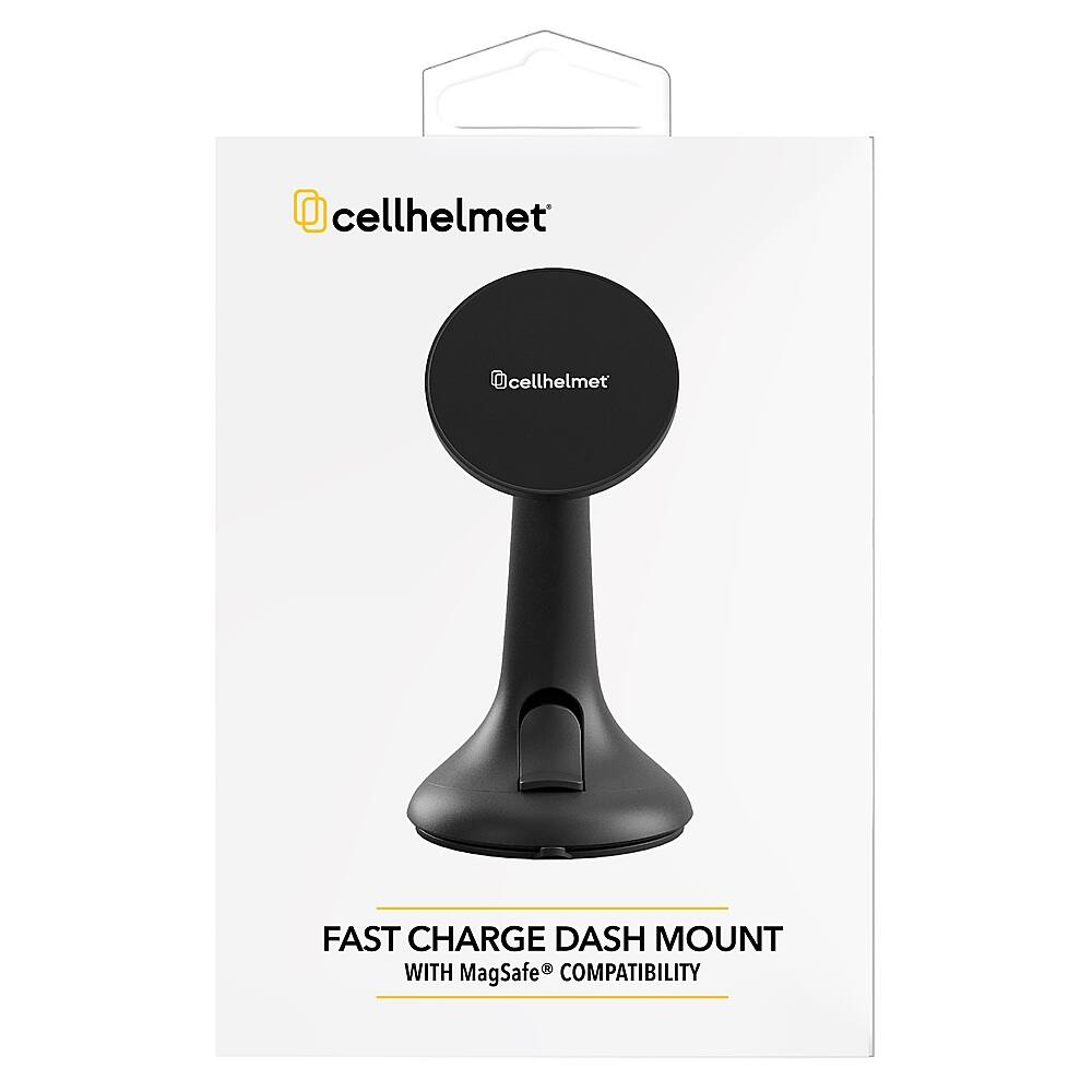 Front. Cellhelmet - 15W Car Dash Mount with Fast Wireless Charging Pad and Magnetic Alignment Technology - Black.