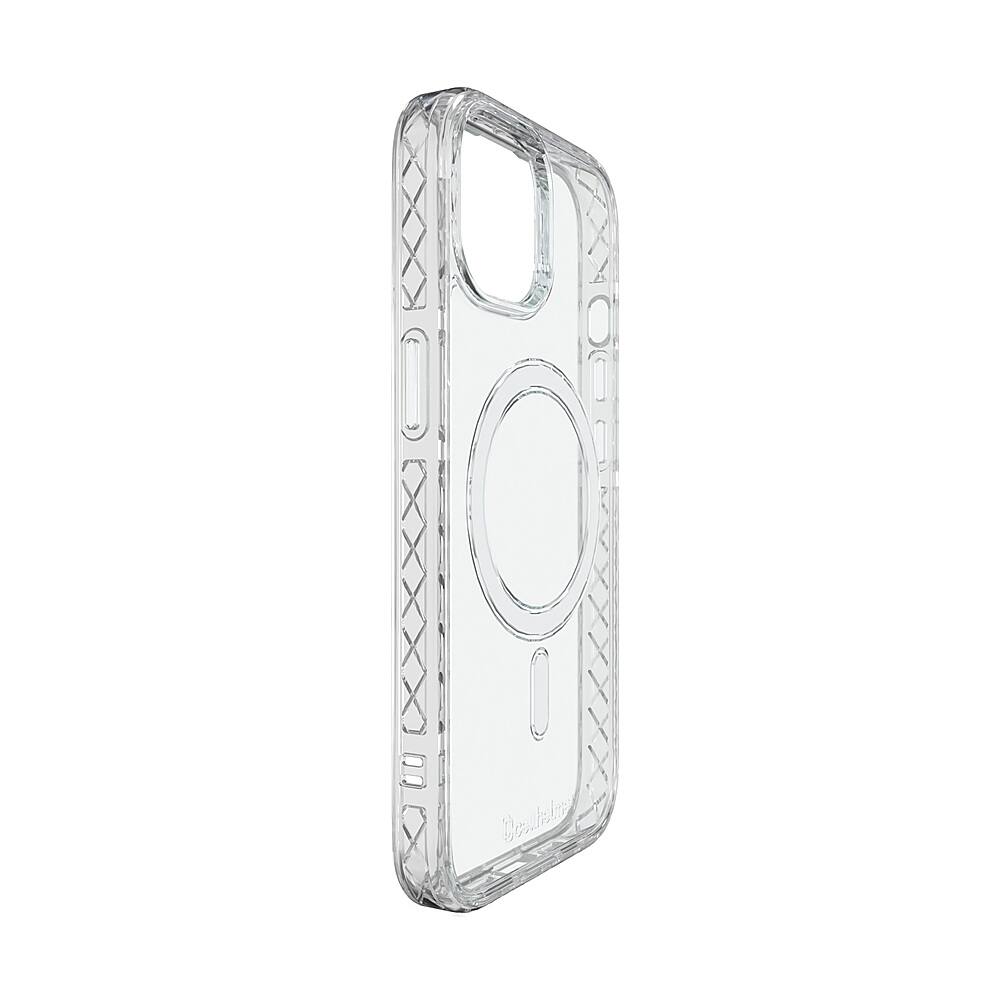 Left View: Cellhelmet - Magnitude Series Case with MagSafe for Apple iPhone 15 - Crystal Clear