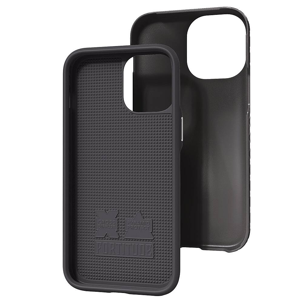 Left. Cellhelmet - Mossy Oak Fortitude Case with MagSafe for Apple iPhone 13 Pro - Onyx Black.