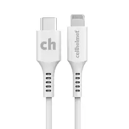 Cellhelmet - 1' Type-C to Lightning Charge Cable - White