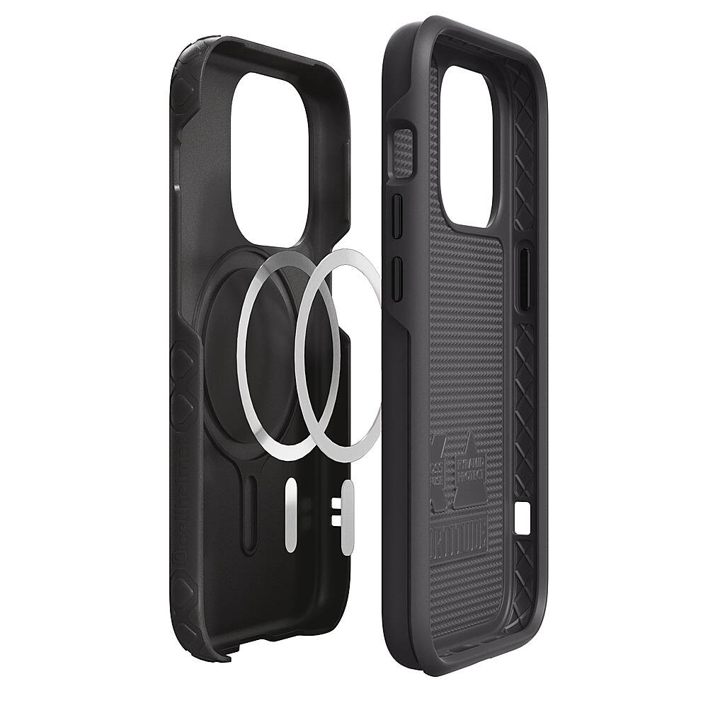 Angle. Cellhelmet - Mossy Oak Fortitude Case with MagSafe for Apple iPhone 14 Pro - Onyx Black.