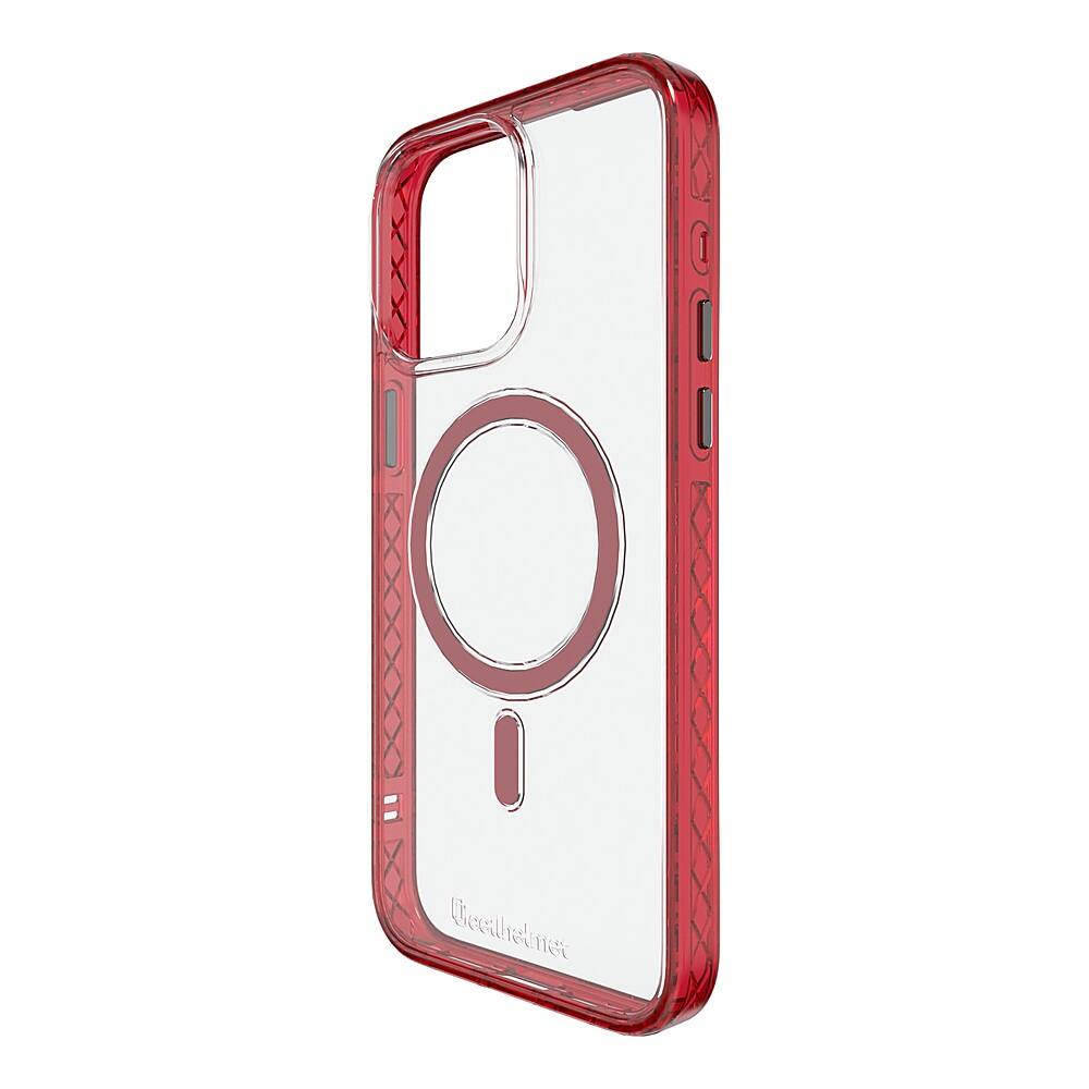 Angle. Cellhelmet - Magnitude Series Case with MagSafe for Apple iPhone 15 Pro Max - Scarlett Red.