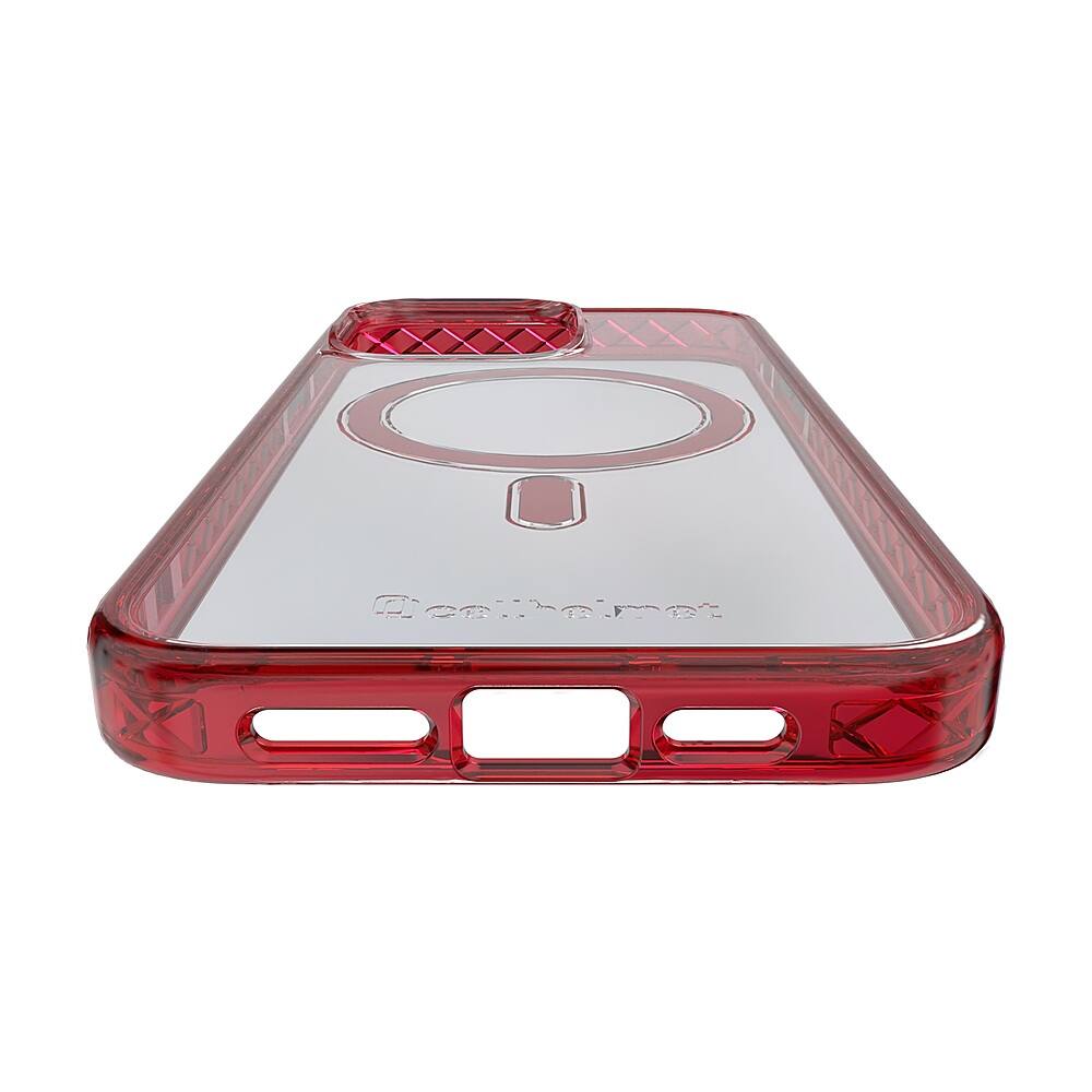 Alt View 12. Cellhelmet - Magnitude Series Case with MagSafe for Apple iPhone 15 Pro Max - Scarlett Red.