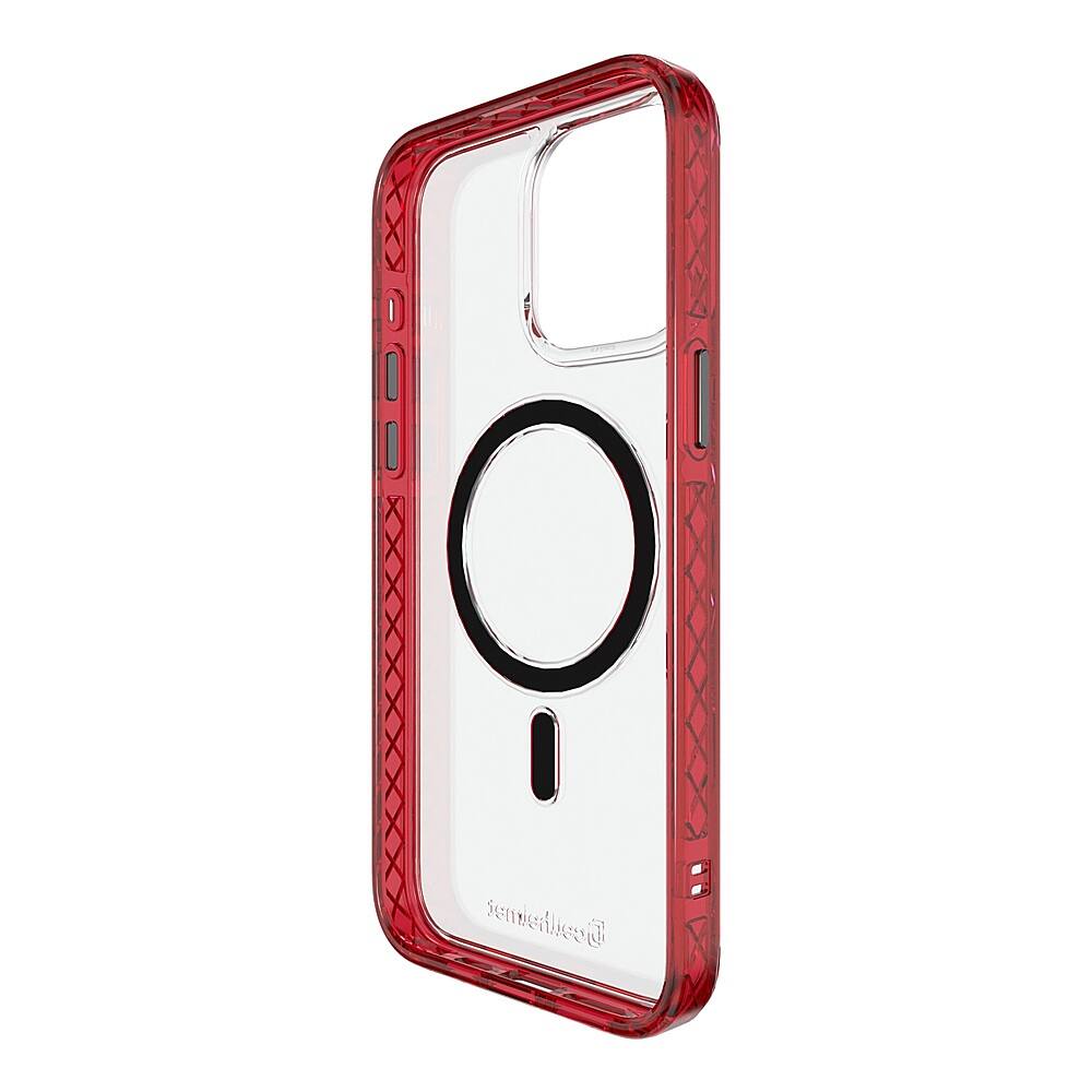Alt View 1. Cellhelmet - Magnitude Series Case with MagSafe for Apple iPhone 15 Pro Max - Scarlett Red.