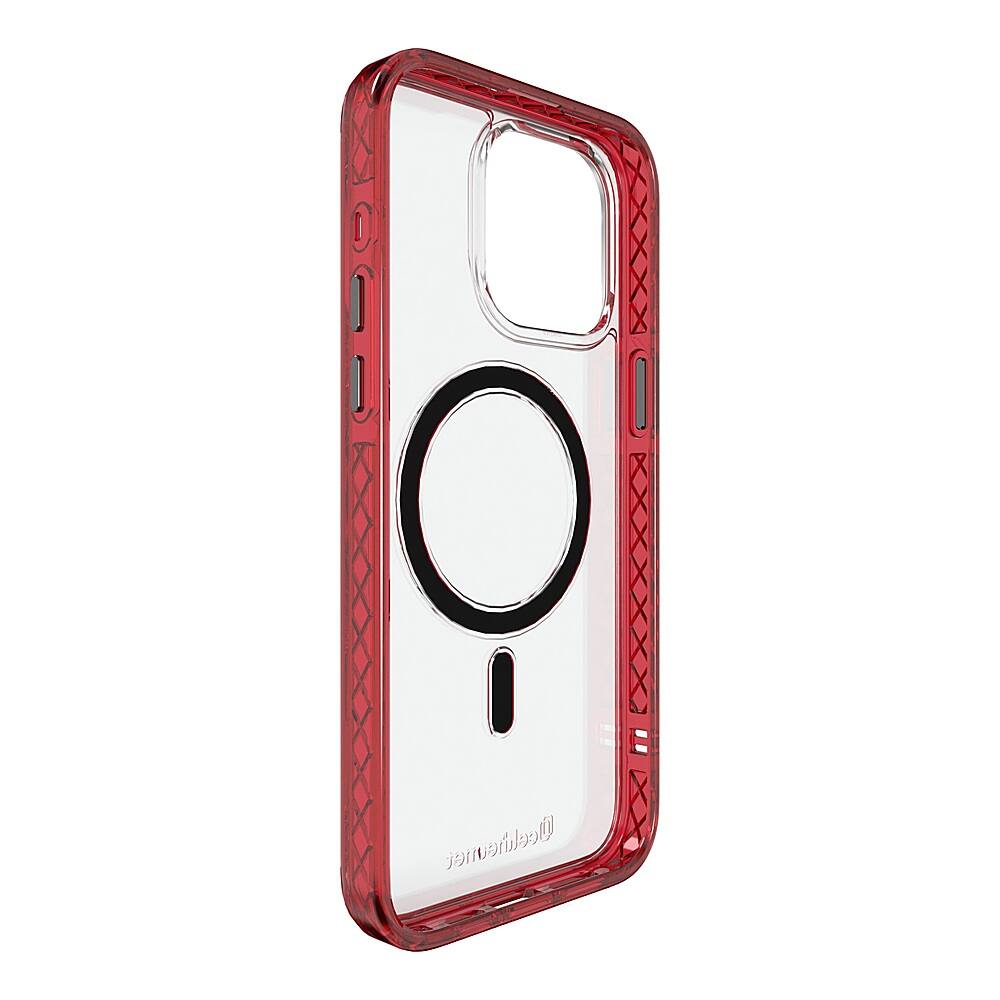 Alt View 2. Cellhelmet - Magnitude Series Case with MagSafe for Apple iPhone 15 Pro Max - Scarlett Red.
