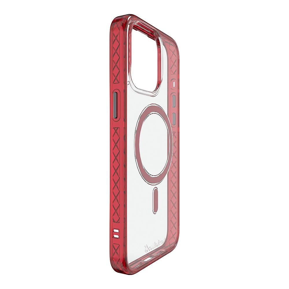 Left. Cellhelmet - Magnitude Series Case with MagSafe for Apple iPhone 15 Pro Max - Scarlett Red.