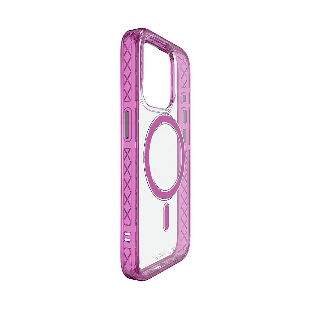 Left. Cellhelmet - Magnitude Series Case with MagSafe for Apple iPhone 15 Pro - Vivid Magenta.