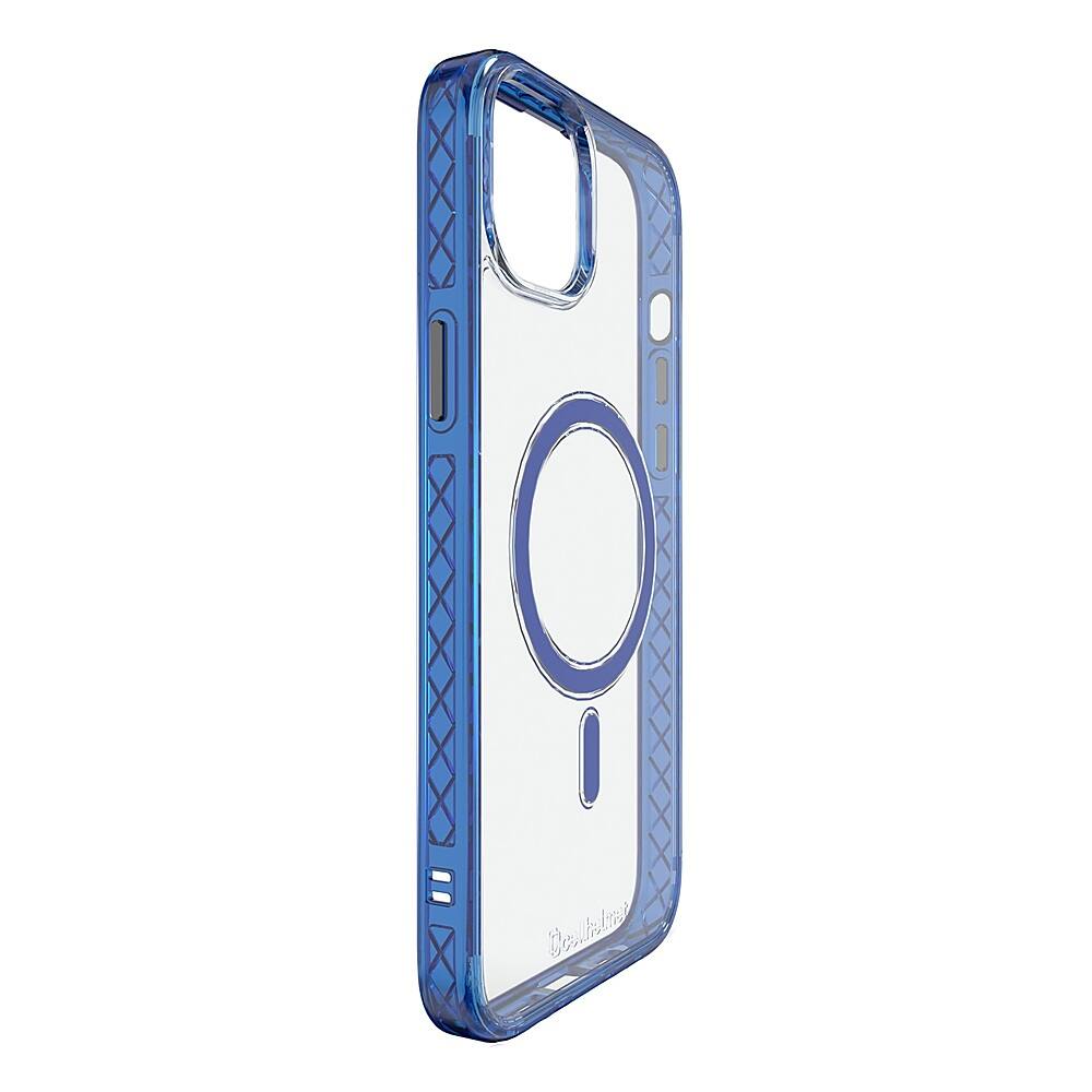 Left. Cellhelmet - Magnitude Series Case with MagSafe for Apple iPhone 15 Plus - Bermuda Blue.