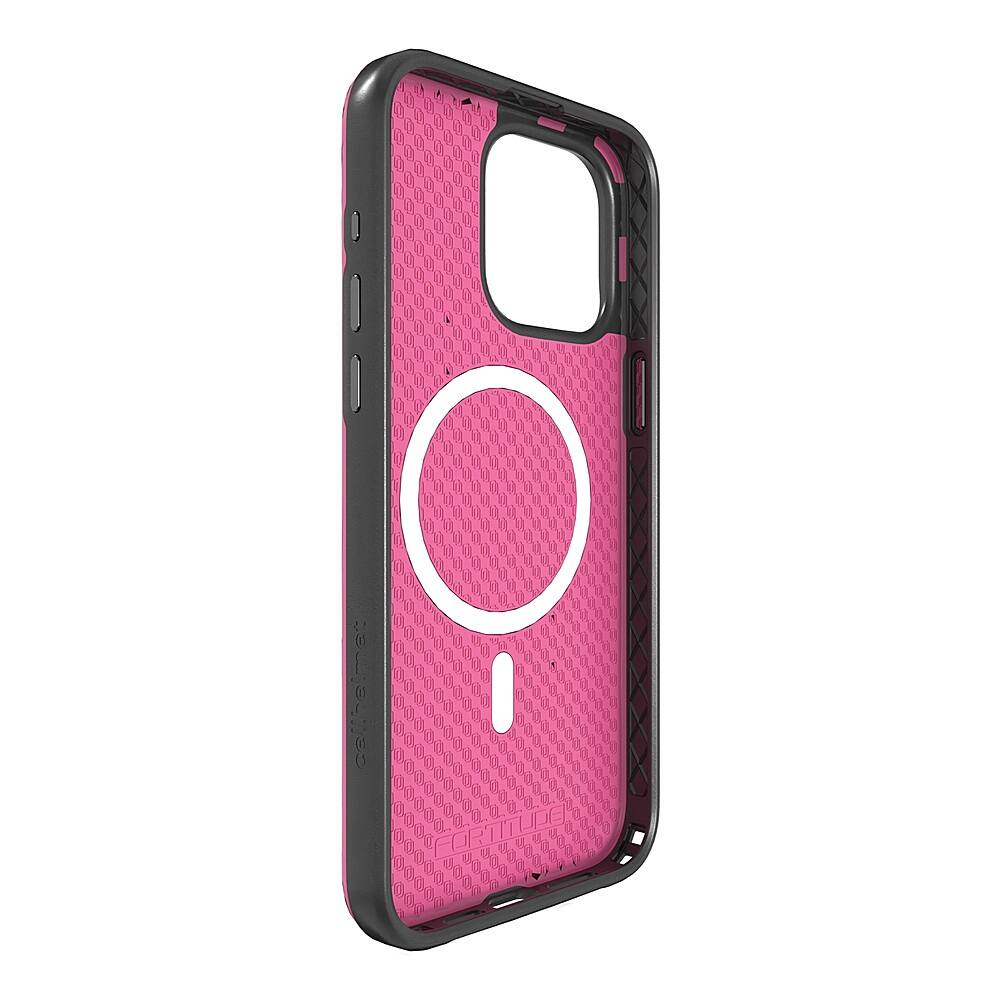 Alt View 2. Cellhelmet - Fortitude Series Case with MagSafe for Apple iPhone 15 Pro Max - Vivid Magenta.