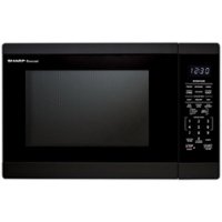 Sharp - 1.4 Cu.ft Countertop Microwave in Blk - Black - Front_Zoom