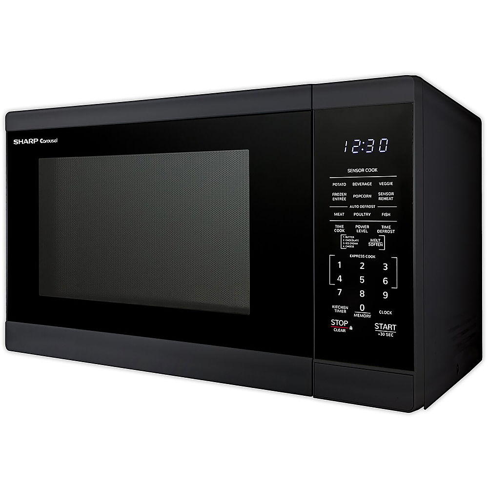 Sharp 1.1 Cu. ft. Black Countertop Microwave Oven