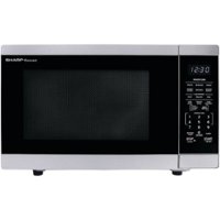 Sharp - 1.4 Cu.ft Countertop Microwave Oven - Stainless Steel - Front_Zoom