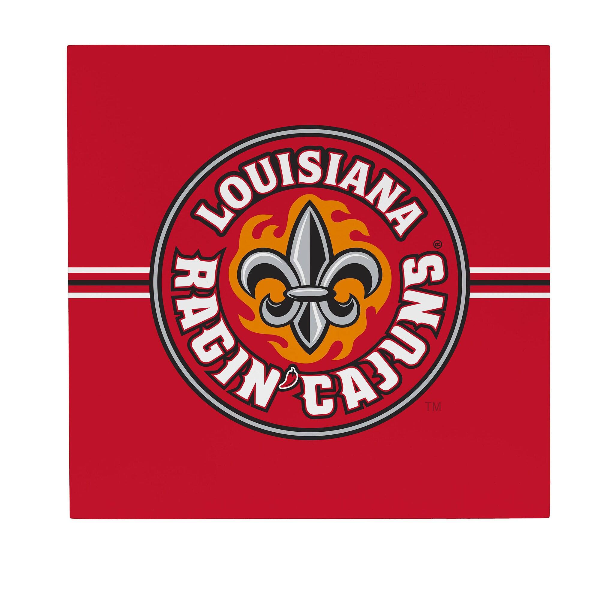 Louisiana Ragin' Cajuns 12" x 12" Wood Wall Sign