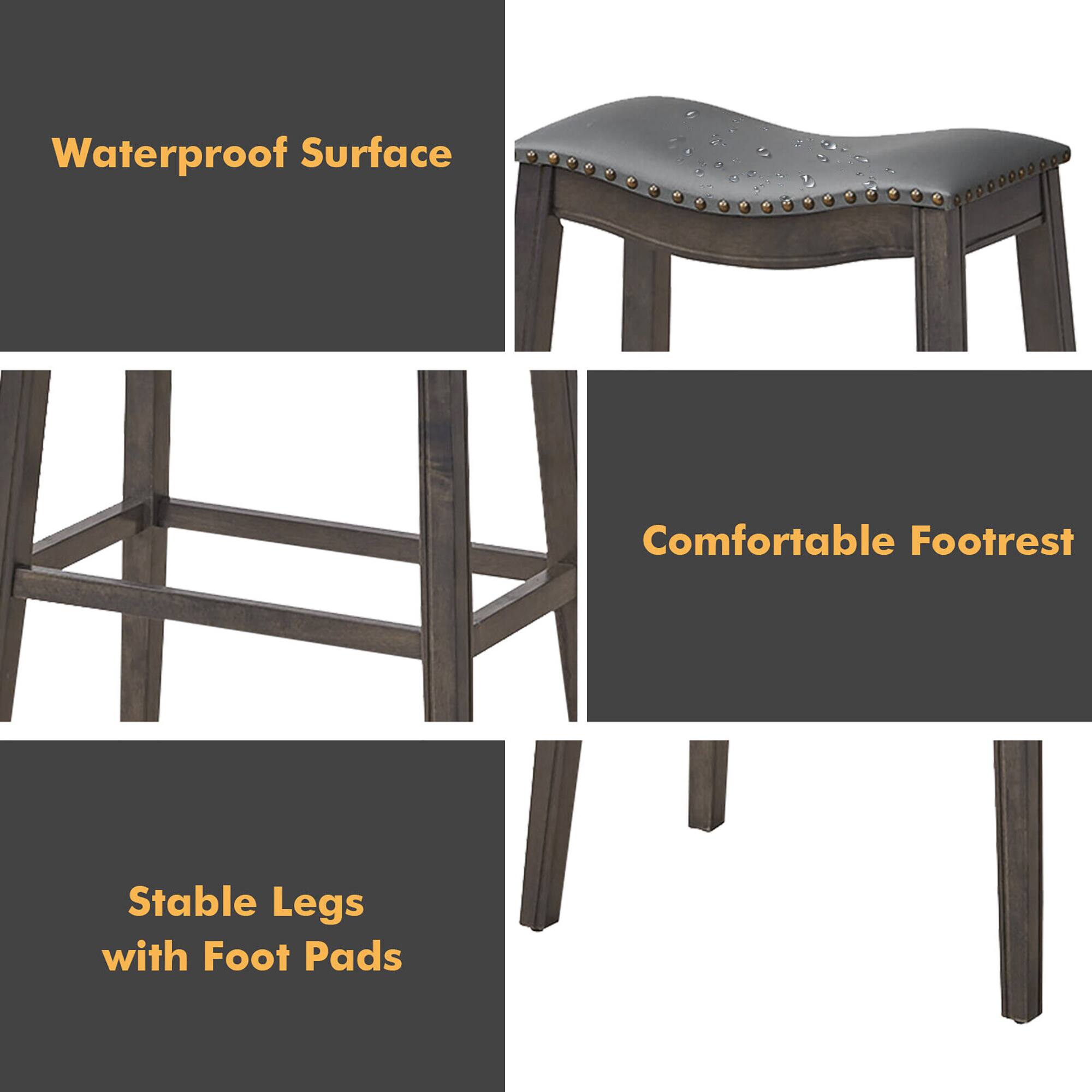Waterproof Surface, Comfortable Footrest, Stable Legs with Foot Pads