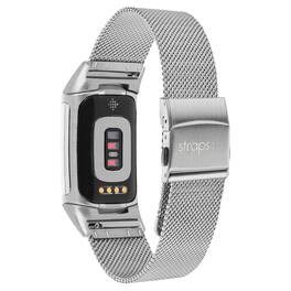 StrapsCo - Pro Mesh Strap Steel Watch Band For Fitbit Charge 6 (Medium-Long) - Silver