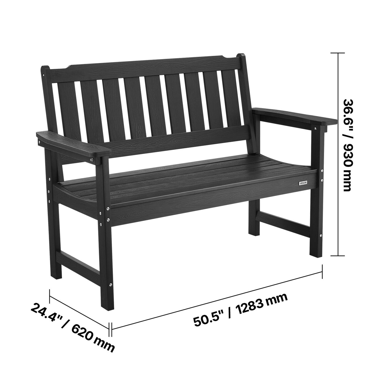 - Height: 36.6" / 930 mm
- Depth: 24.4" / 620 mm
- Length: 50.5" / 1283 mm