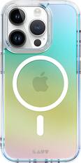Front. LAUT - Holo Case with MagSafe for Apple iPhone 15 Pro - Pearl.