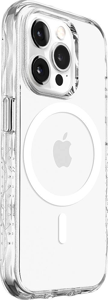 Left. LAUT - Crystal Matter X Case with MagSafe  for Apple iPhone 15 Pro Max - Crystal.