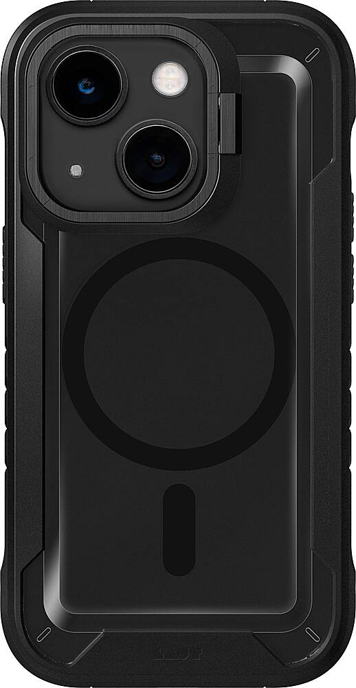 Front. LAUT - Crystal Matter 3.0 Case with MagSafe for Apple iPhone 14 Plus - Black.