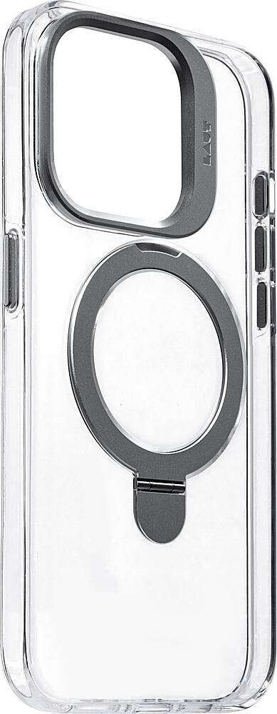 Angle. LAUT - Revive Prop Case with MagSafe for Apple iPhone 15 Pro - Crystal.
