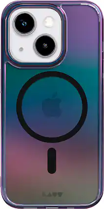 Front. LAUT - Holo Case with MagSafe for Apple iPhone 15 - Midnight.