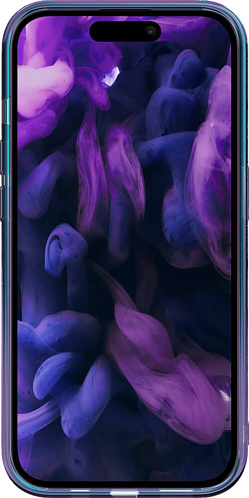 Left. LAUT - Holo Case with MagSafe for Apple iPhone 15 - Midnight.