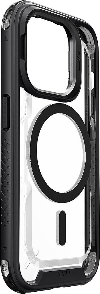 Angle. LAUT - Crystal Matter Case with MagSafe for Apple iPhone 15 Pro - Black.