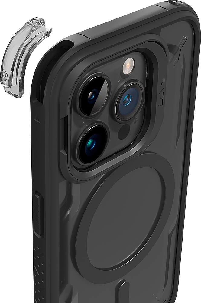 Alt View 3. LAUT - Crystal Matter Case with MagSafe for Apple iPhone 15 Pro - Black.