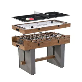 Barrington - Urban Collection 54” 3-in-1 Combination Game Table with Air Powered Hockey, Foosball, and Table Tennis