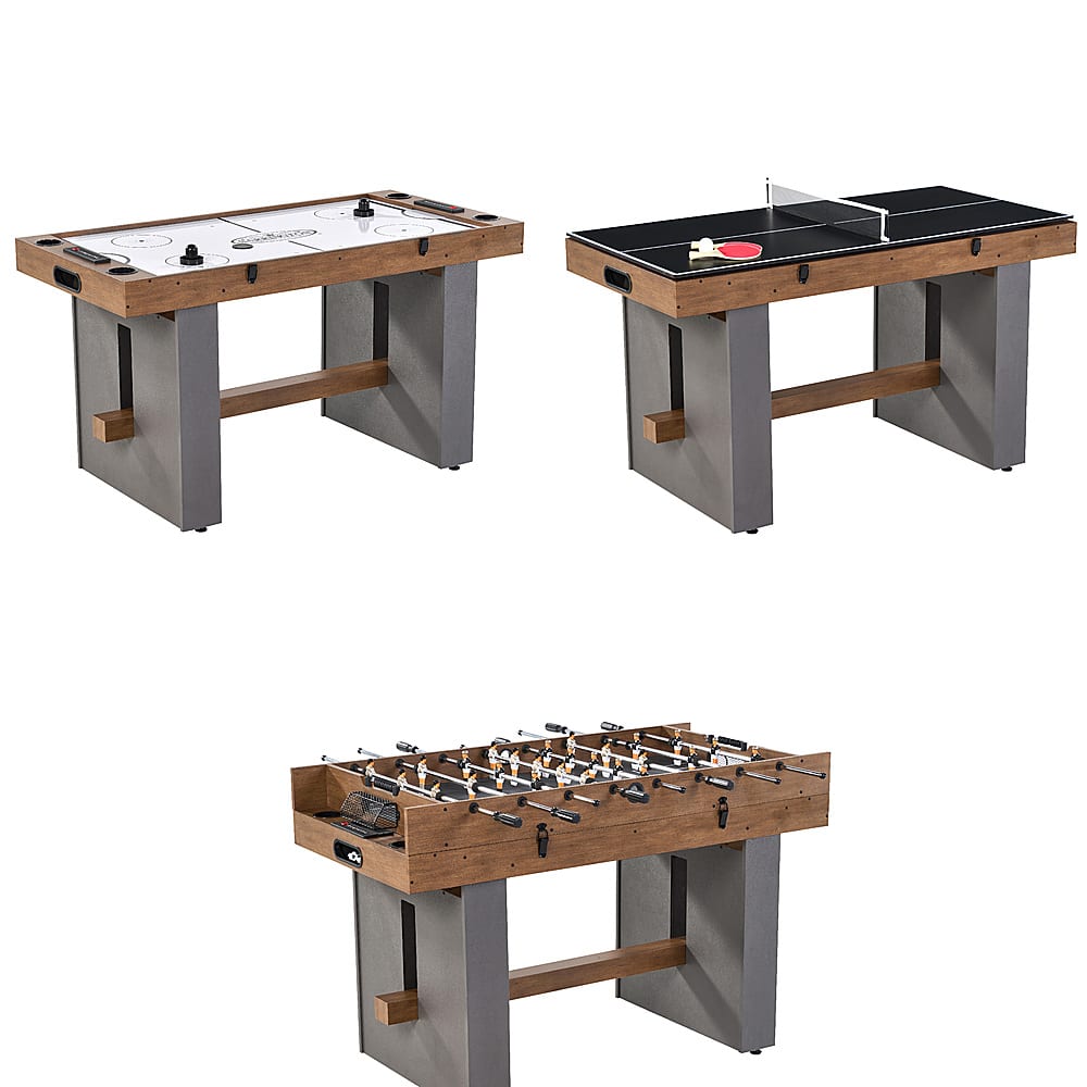 Alt View 12. Barrington - Urban Collection 54” 3-in-1 Combination Game Table with Air Powered Hockey, Foosball, and Table Tennis.