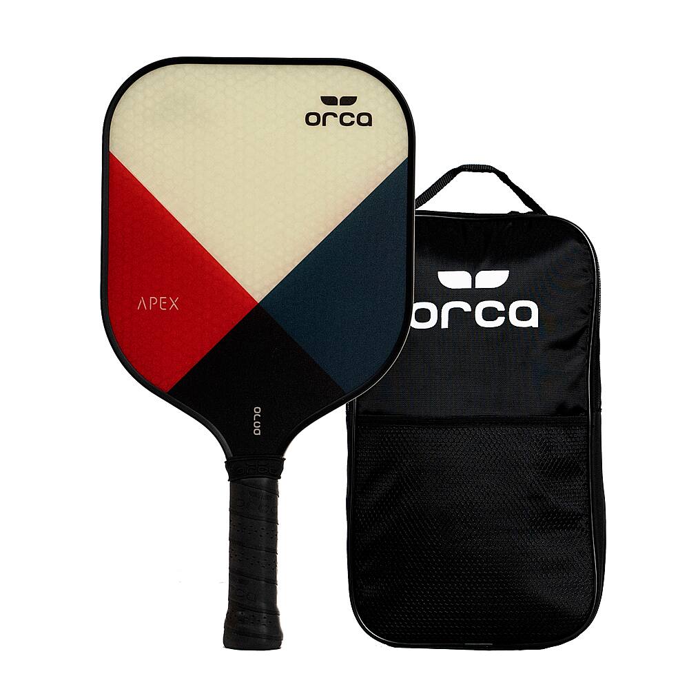 ORCA - Apex Polymer Honeycomb Pickleball Paddle with Carry Bag - Black