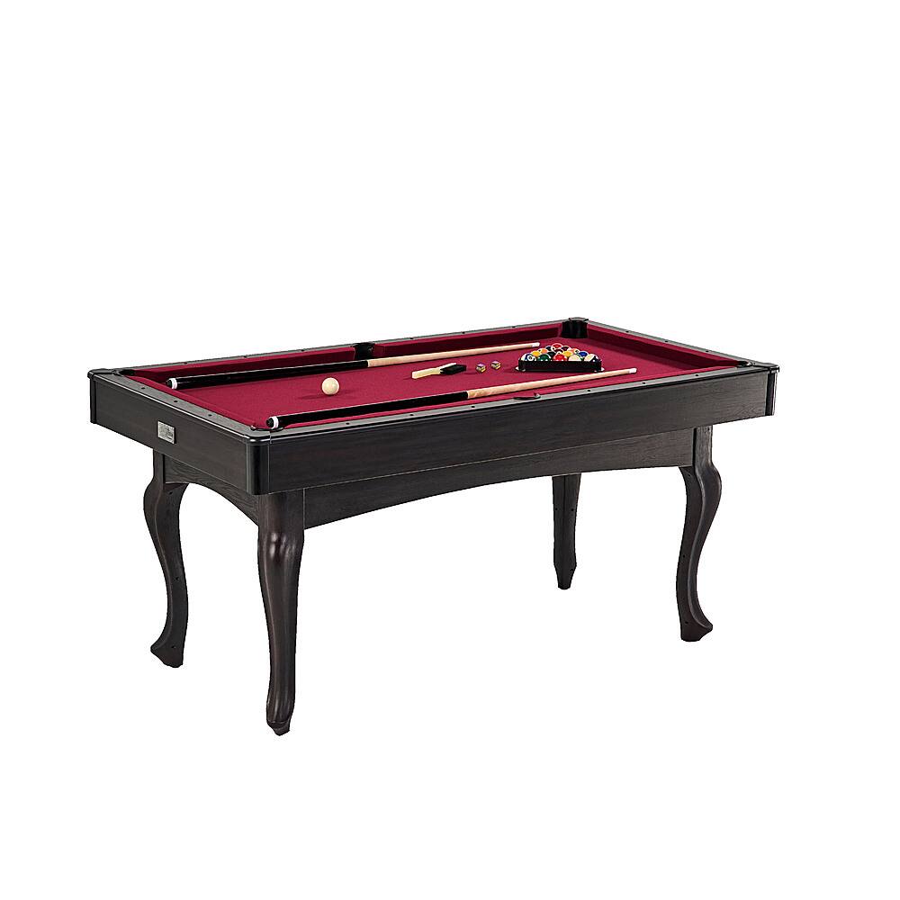 Angle. Barrington - 66" Charleston Billiard Table - Wood Grain/Red.