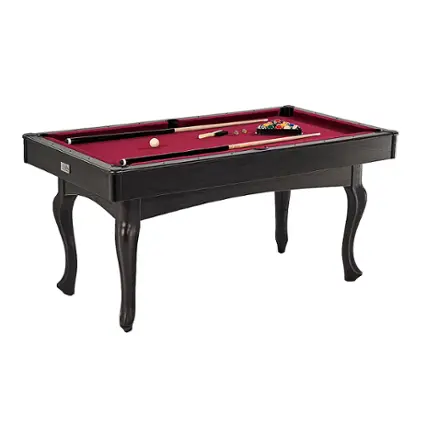 Front. Barrington - 66" Charleston Billiard Table - Wood Grain/Red.