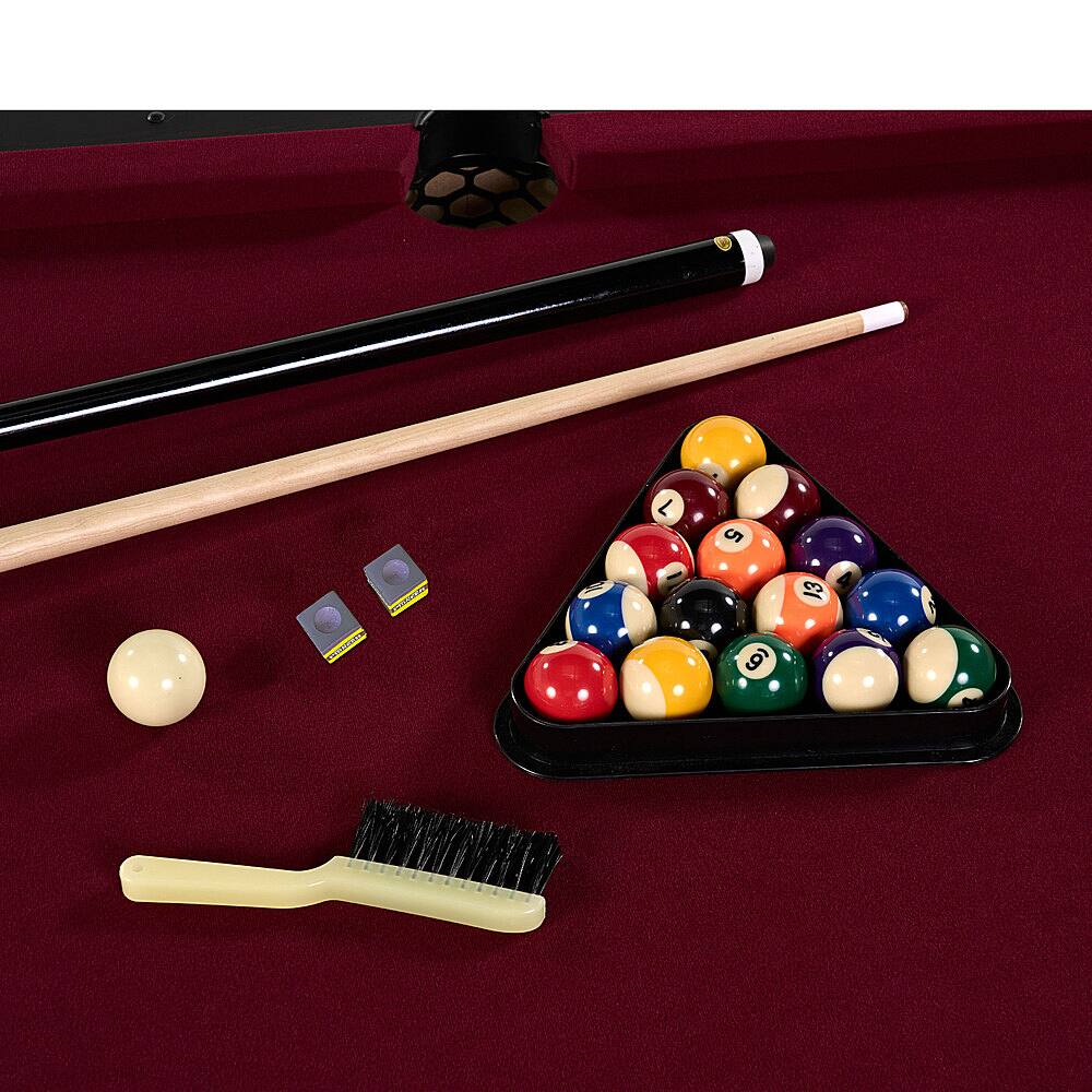 Alt View 14. Barrington - 66" Charleston Billiard Table - Wood Grain/Red.