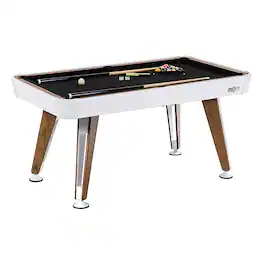 Hall of Games - 66" Apex Billiard Table - White/Black