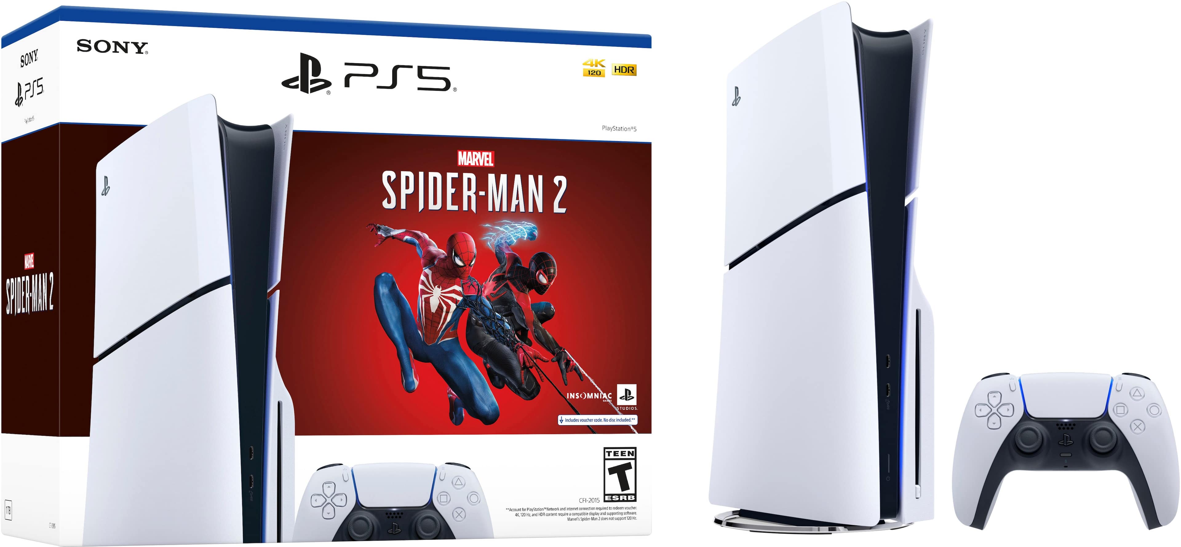 Sony Interactive Entertainment PlayStation 5 Slim Console – Marvel's  Spider-Man 2 Bundle (Full Game Download Included) White 1000039815 - Best  Buy