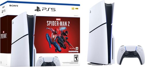 Sony - PlayStation 5 Slim Console – Marvel's Spider-Man 2 Bundle (Full Game Download Included) - White