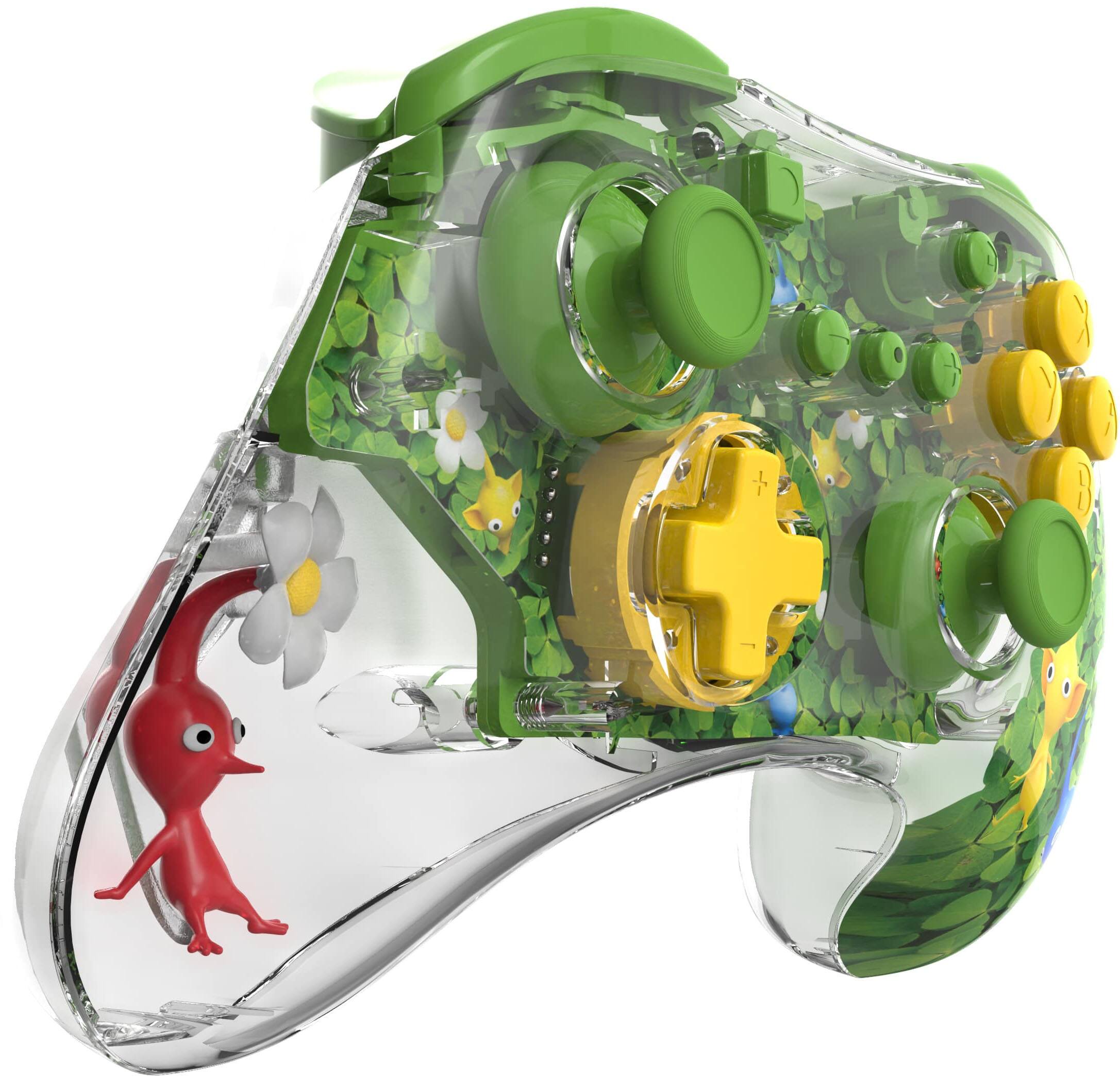 Alt View 17. PDP - REALMz Wireless Controller for Nintendo Switch, Nintendo Switch - OLED Model - Pikmin Clover Patch.