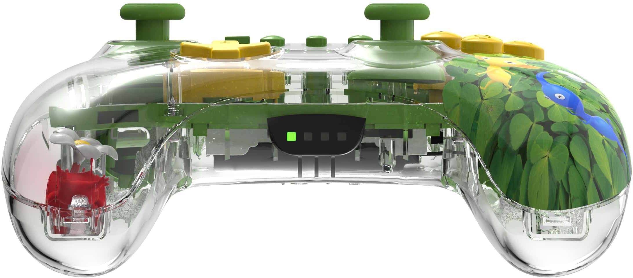 Alt View 19. PDP - REALMz Wireless Controller for Nintendo Switch, Nintendo Switch - OLED Model - Pikmin Clover Patch.