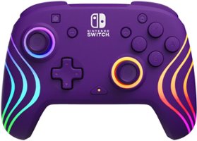 PDP - Afterglow Wave Wireless Controller For Nintendo Switch, Nintendo Switch - OLED Model - Purple - Front_Zoom