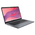 Angle. Lenovo - IdeaPad Slim 3 Chrome 14IAN8 14" Laptop - Intel N-Series with 4GB Memory - 64 GB eMMC - Storm Gray.