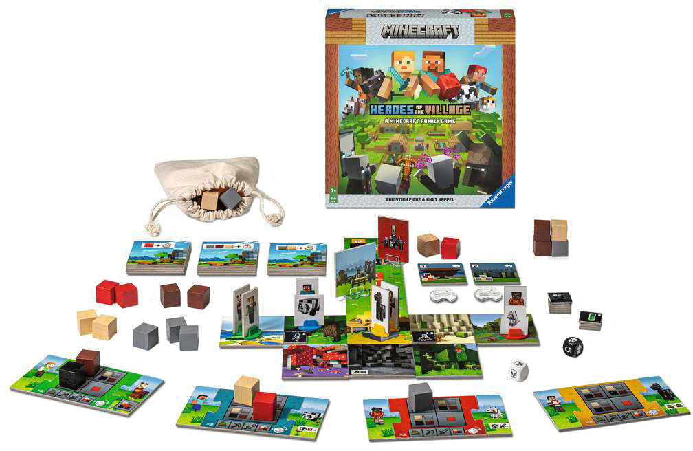 Left View: Ravensburger - Minecraft: Heroes of the Village - Cooperative Minecraft Board Game - Multicolor