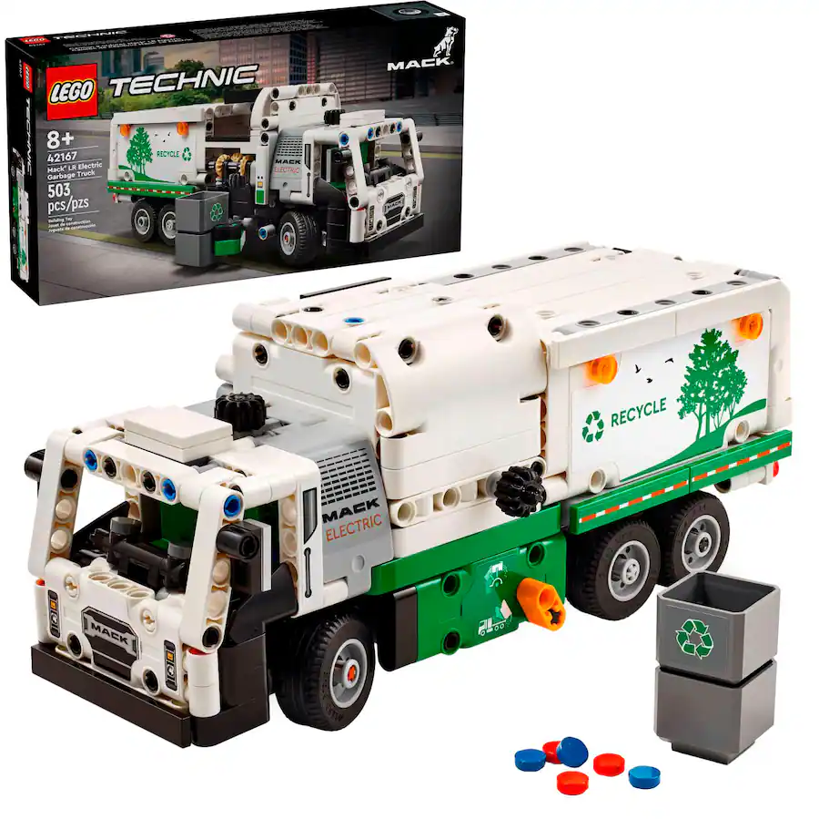 LEGO Technic Mack LR Electric Garbage Truck Toy for Kids 42167