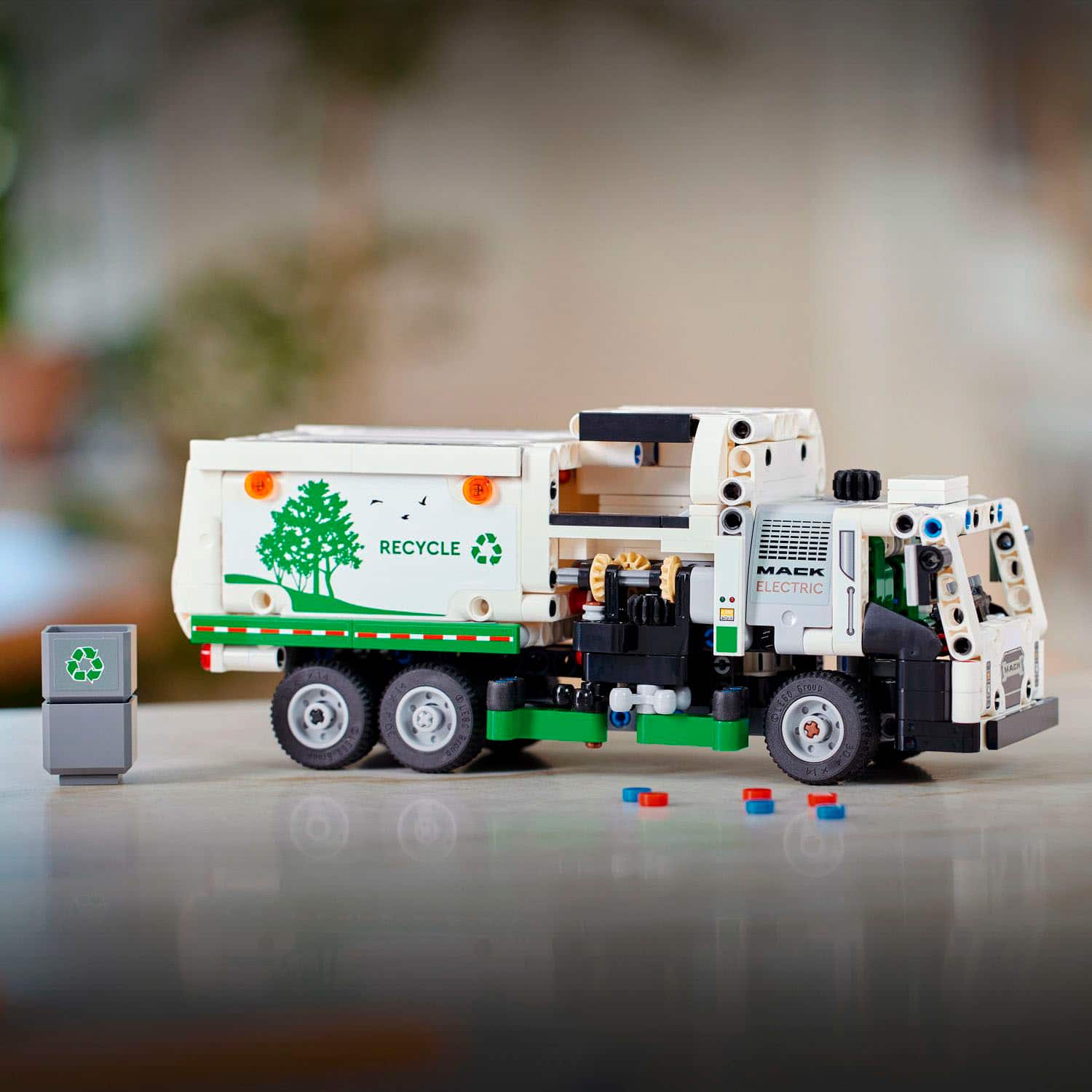 Alt View 11. LEGO - Technic Mack LR Electric Garbage Truck Toy for Kids 42167.