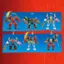 The image features a variety of robots, including a red one, a yellow one, and a black one. The robots are displayed in different positions, with some standing and others sitting. The image is divided into four sections, each showcasing a different robot. The robots are part of a toy set, and the set includes a total of 71808, 71806, and 71807 robots.