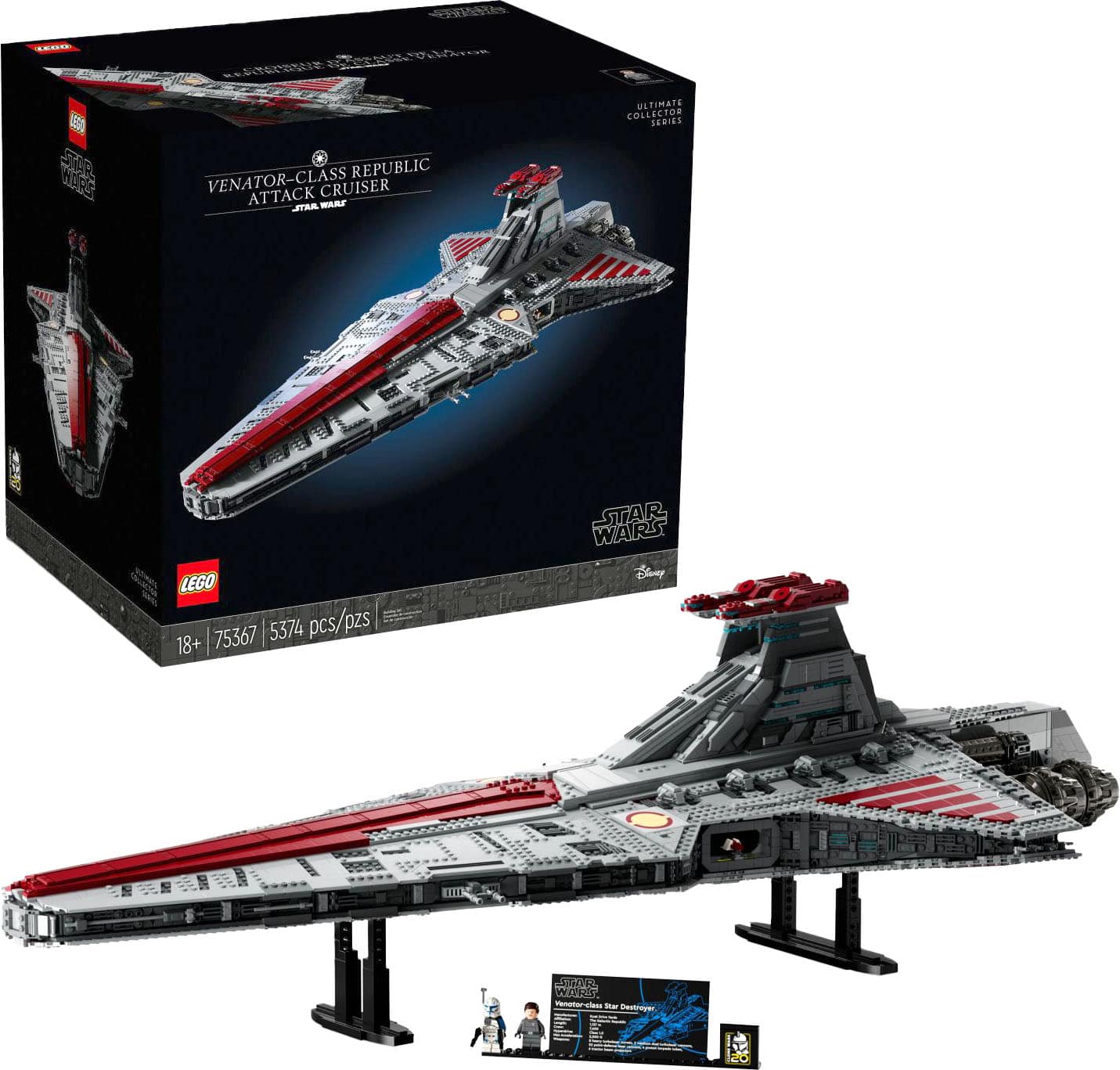 Front. LEGO - Star Wars Venator-Class Republic Attack Cruiser Building Set 75367.