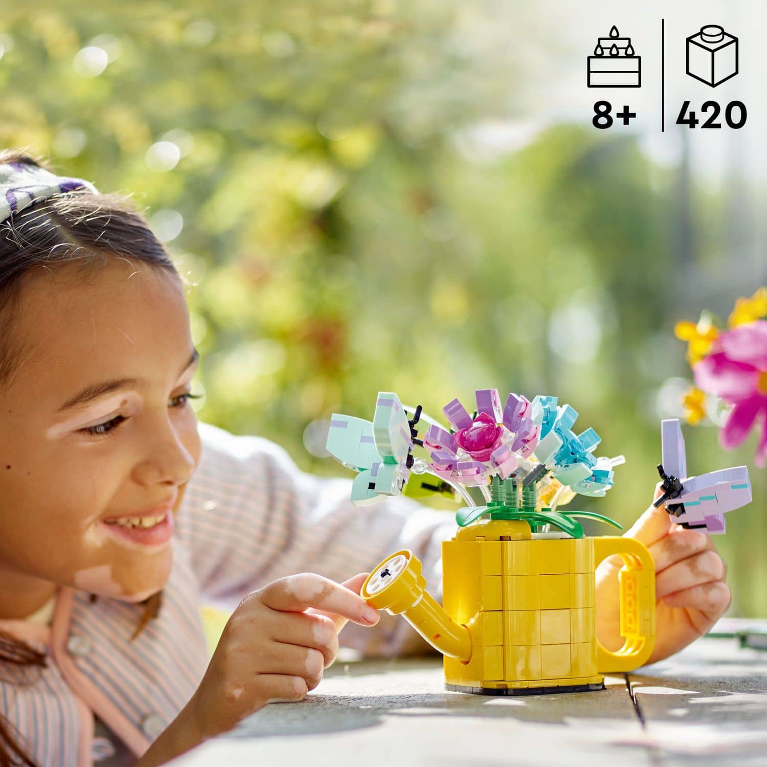 Angle. LEGO - Creator 3 in 1 Flowers in Watering Can Building Toy 31149.