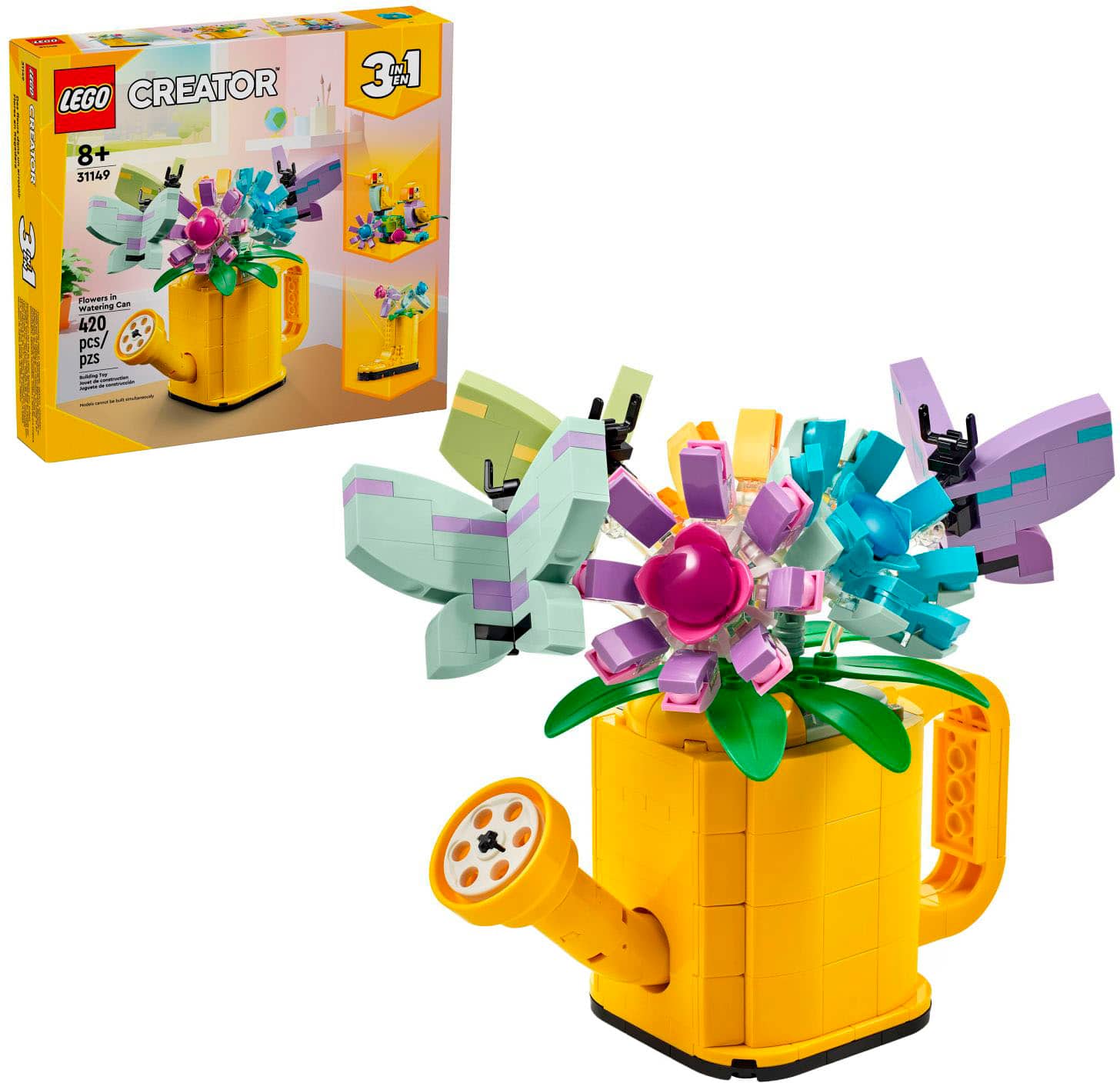 LEGO - Creator 3 in 1 Flowers in Watering Can Building Toy 31149